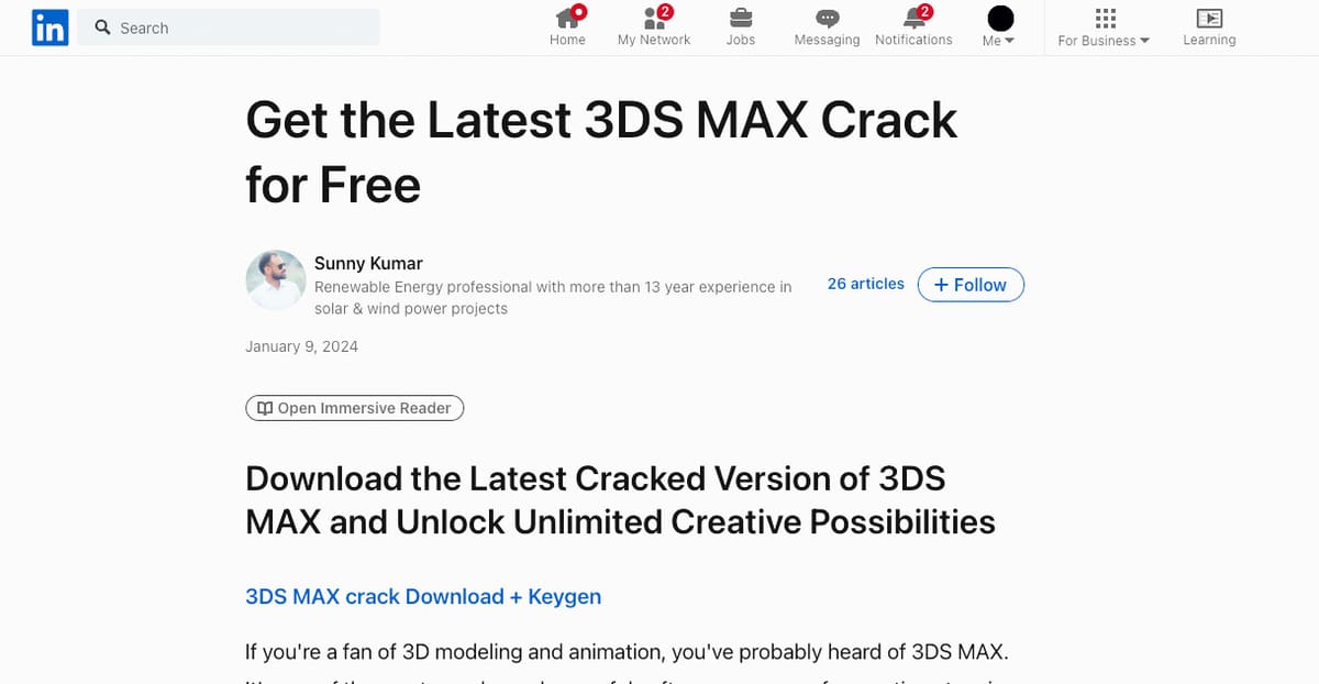 Image of Autodesk 3ds Max Free Download: AutoDesk 3ds Max 2026 Crack