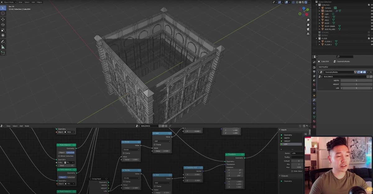 YouTuber Kevandram demonstrates cool ways to use geometry nodes