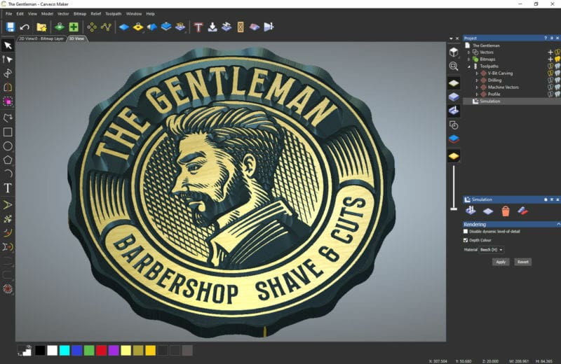 Great v-carving and a great UI
