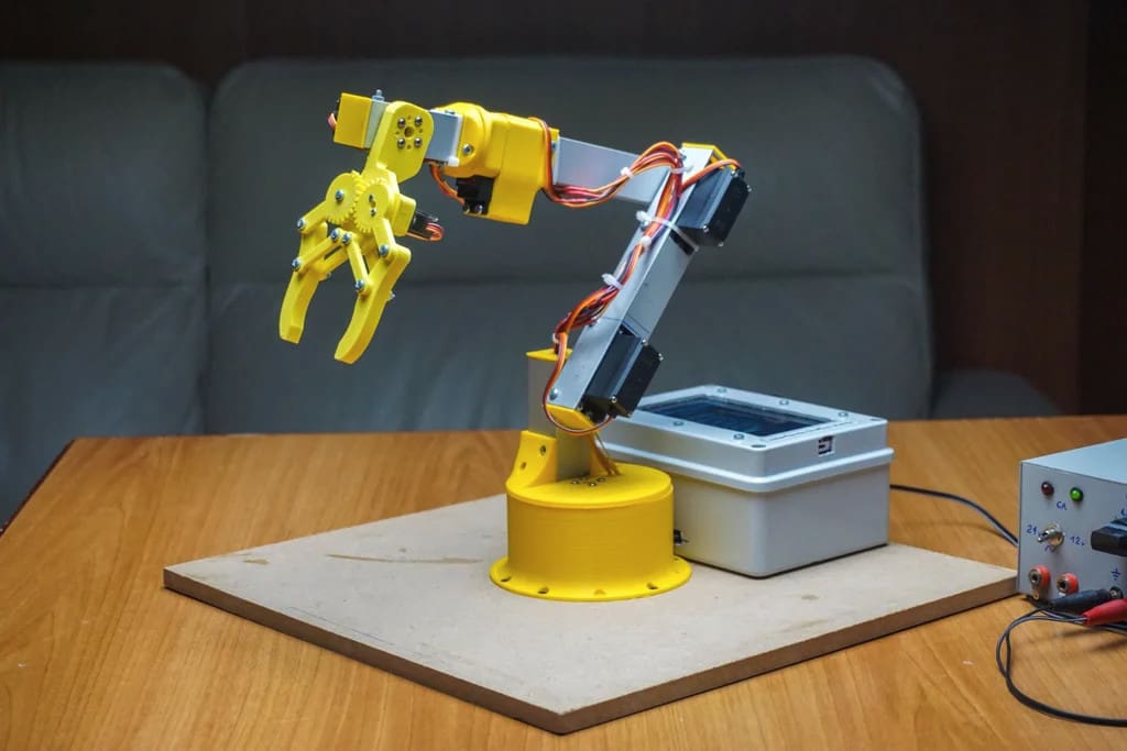 Imagen de Proyectos con Arduino / Proyectos de Arduino: Brazo robótico impreso en 3D
