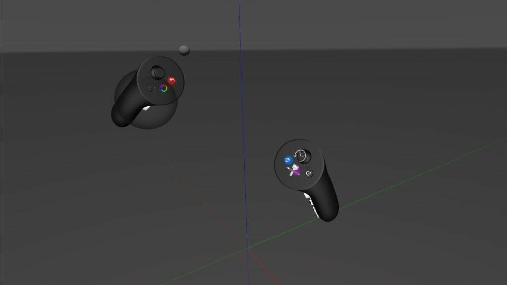Open a sketch and find a world axis, two controllers, and opportunity