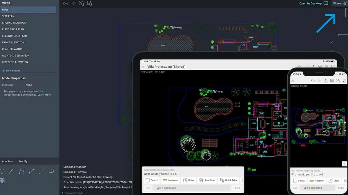 AutoCAD Web gives you access to AutoCAD anywhere you are