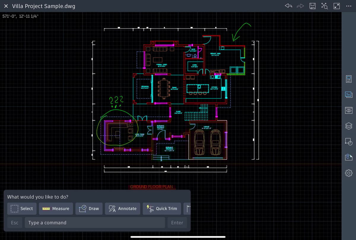 The UI is designed to maximize useful space while preserving ease of use