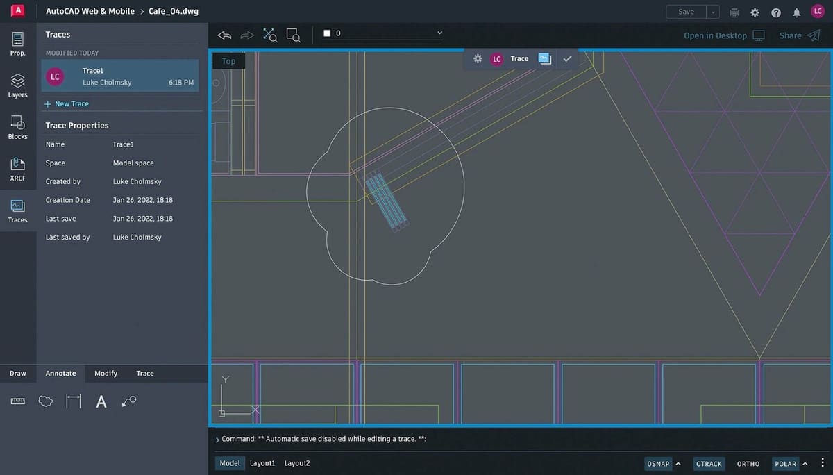 Traces are an important feature for collaboration