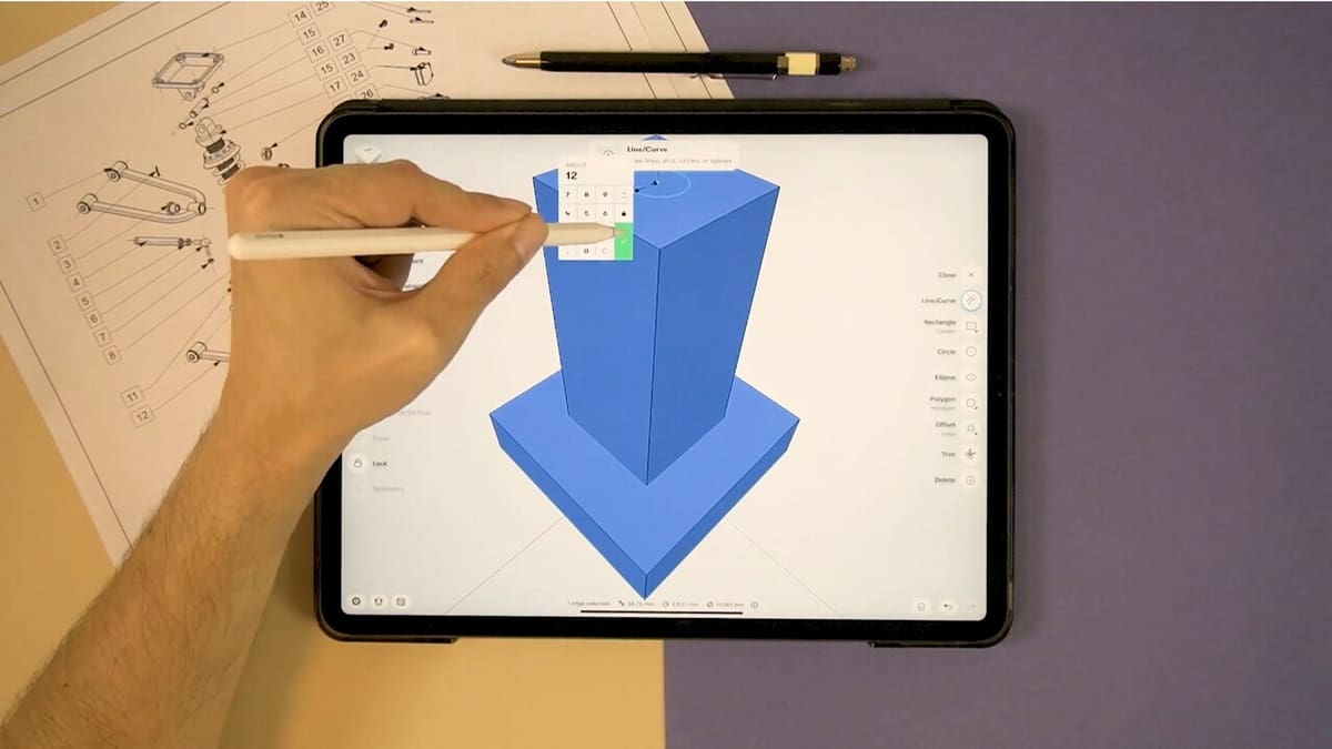If you're looking for an app designed for the Apple Pencil, Shapr3D migh be for you