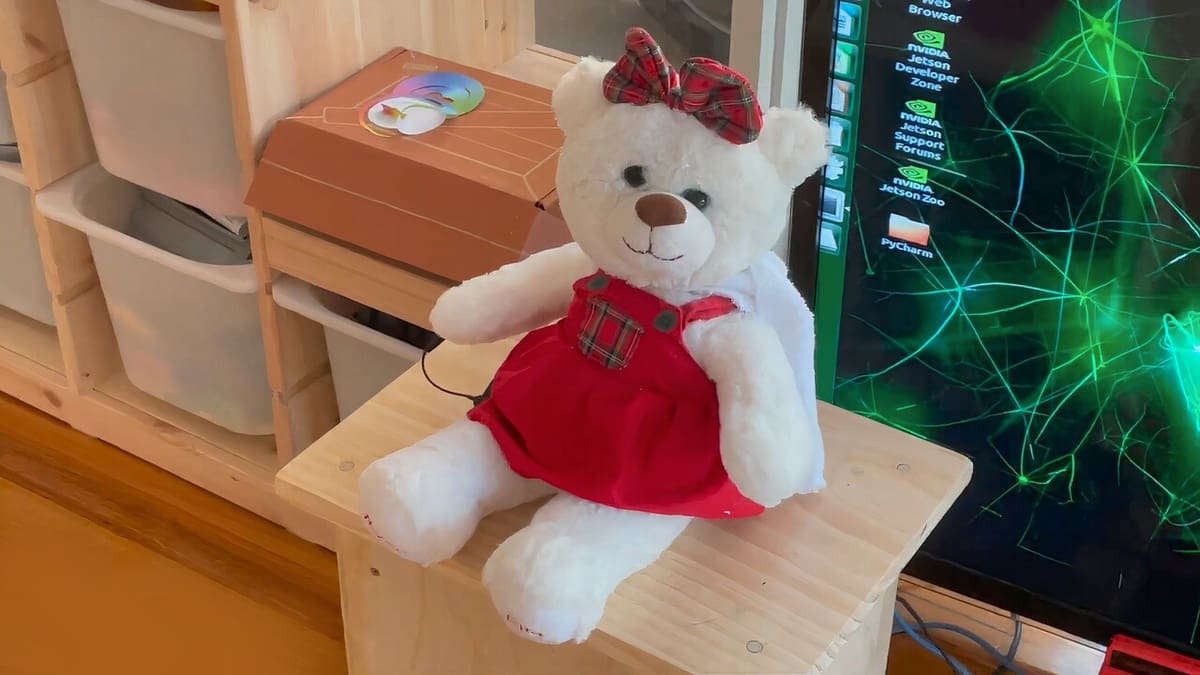 A teddy bear brought to life
