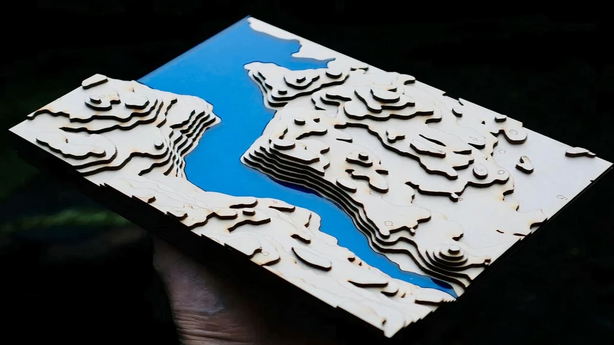 This topographic map will add height and depth to your decor