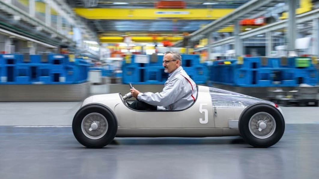 The Audi Type C racer in action
