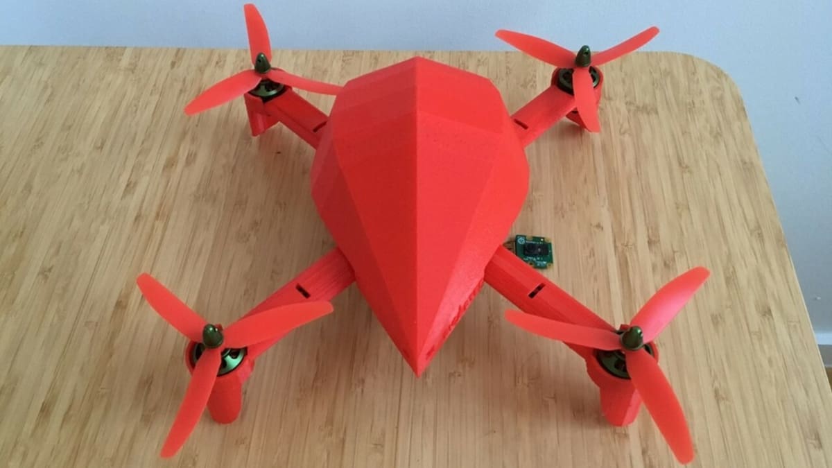 The 3D printed PiCopter frame takes an unconventional approach to RPI drones