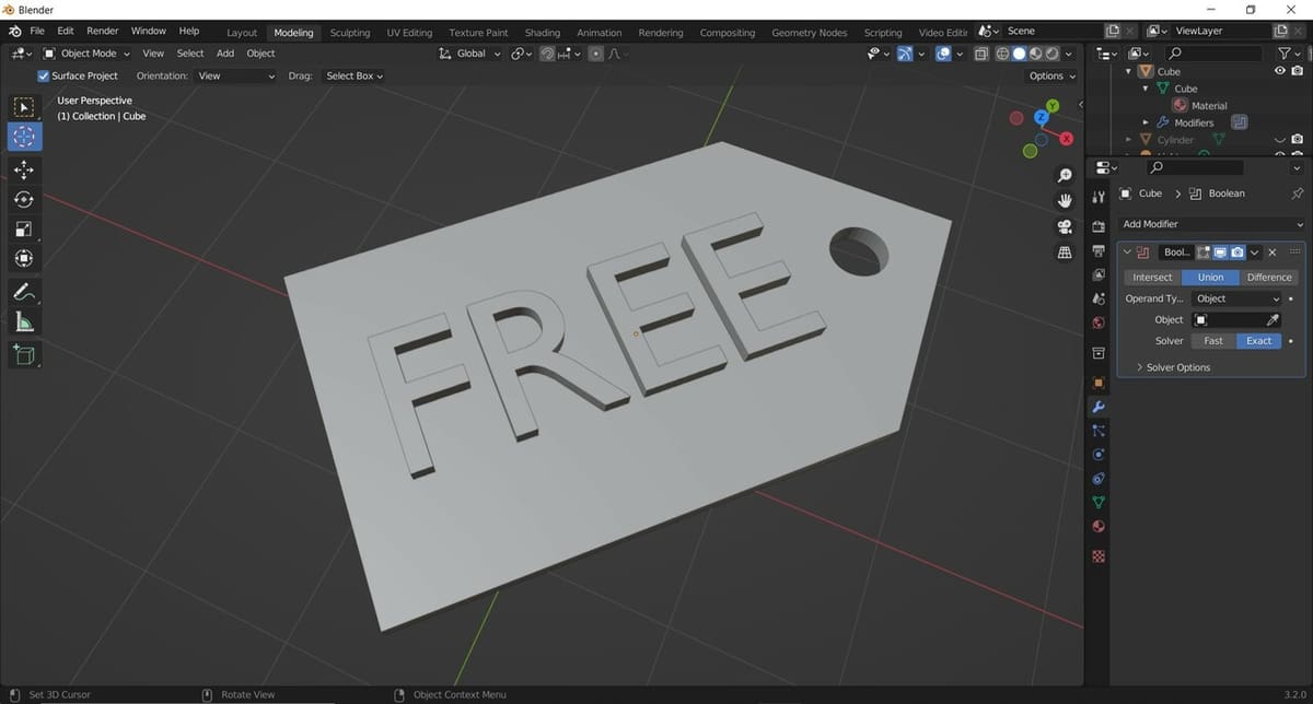 A free object you can design with the free software!