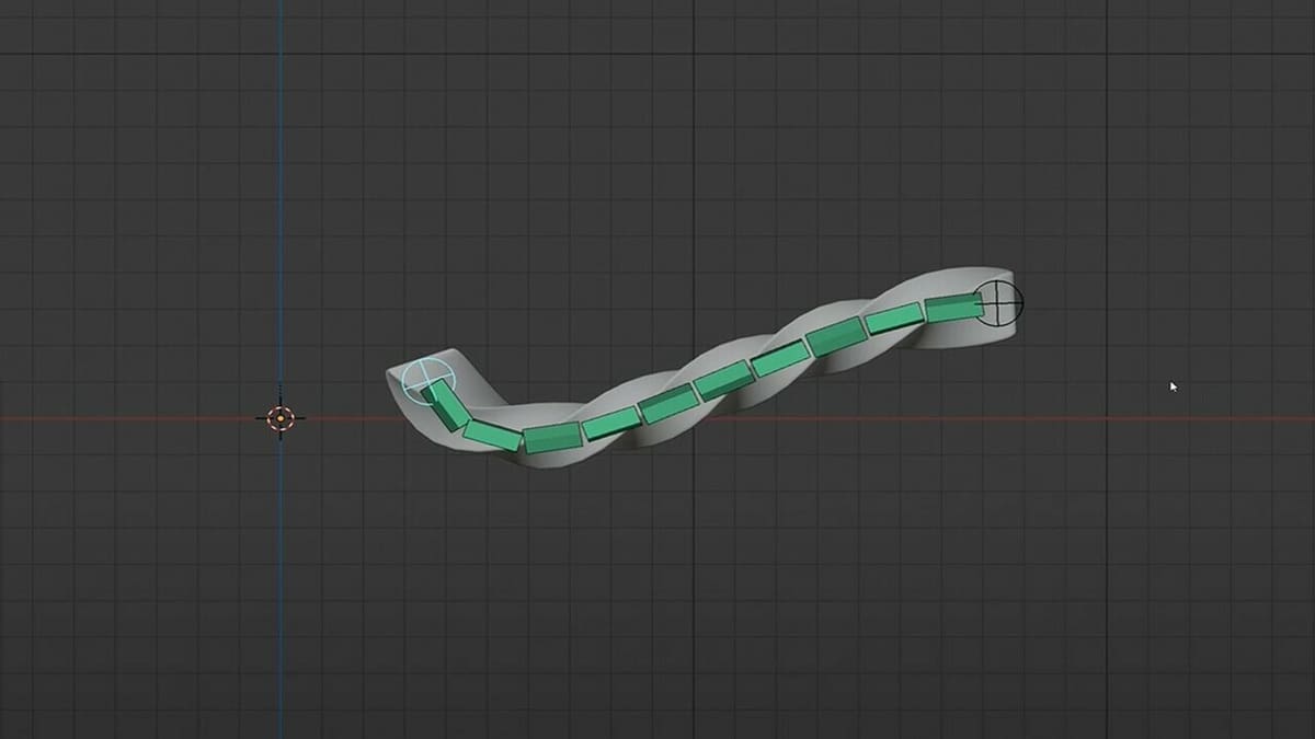 This object's original form is a rectangular prism that was twisted using Bendy Bones