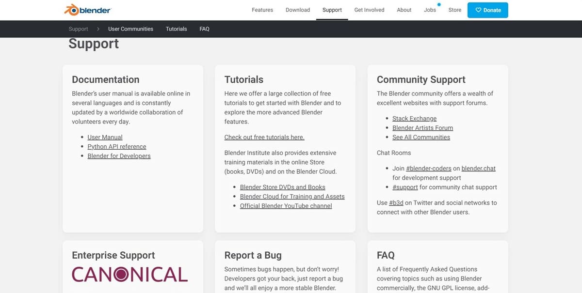 Several resources where you can learn more about how to use Blender
