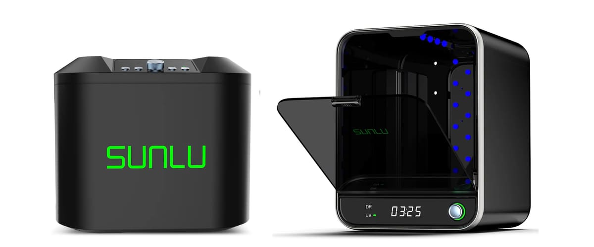 Image of The Best Resin Wash and Cure Stations: Sunlu Ultrasonic Cleaner & RC-2 Curing Box