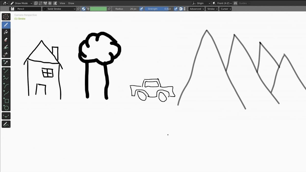 A country landscape with mountains
