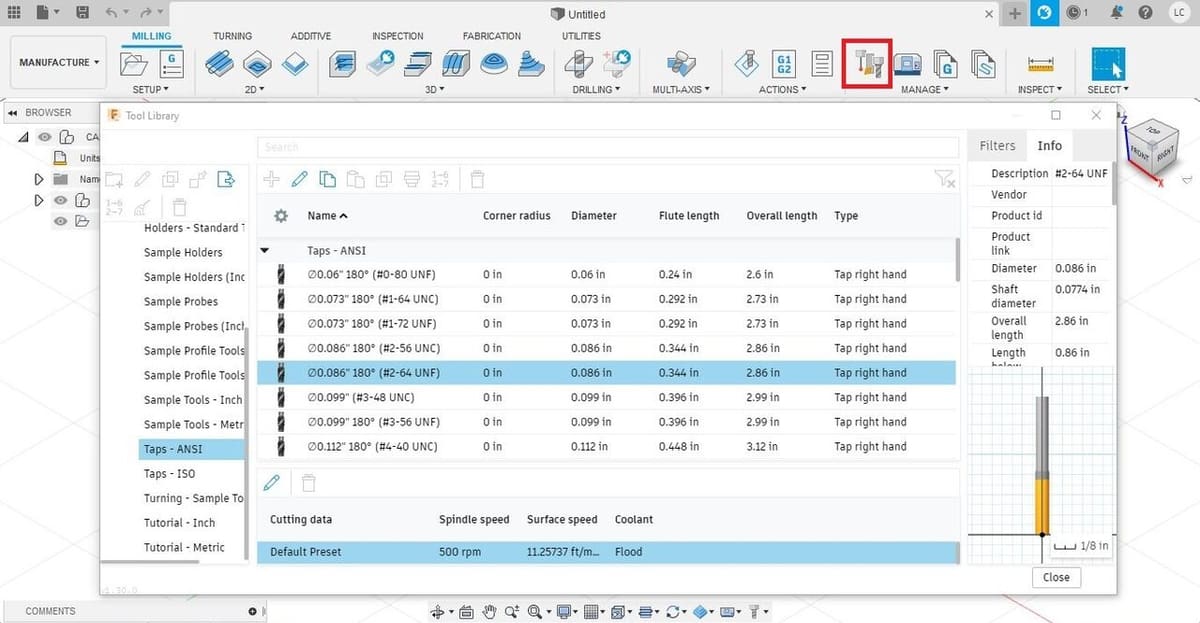 Set up your tools before setting up your toolpaths