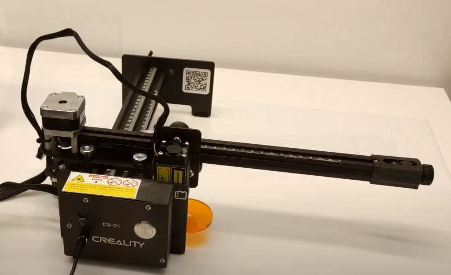 The control interface on the CV-01 consists of a single button and a MicroSD card slot