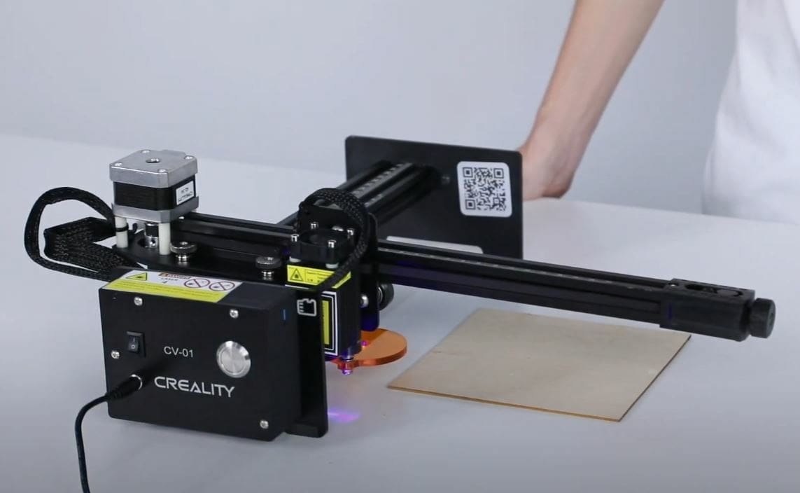 The Creality CV-01 can engrave on wood boards as well as a few other materials