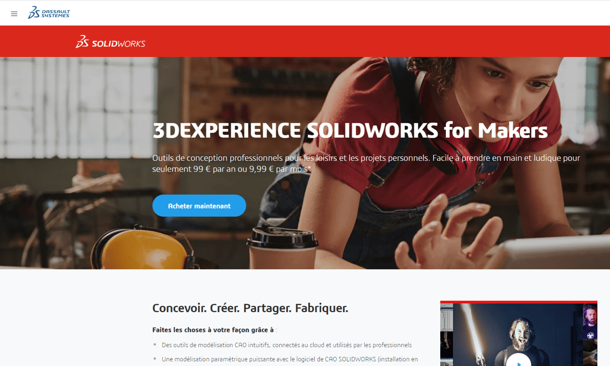 Photo de Télécharger SolidWorks gratuit: 3DExperience for Makers
