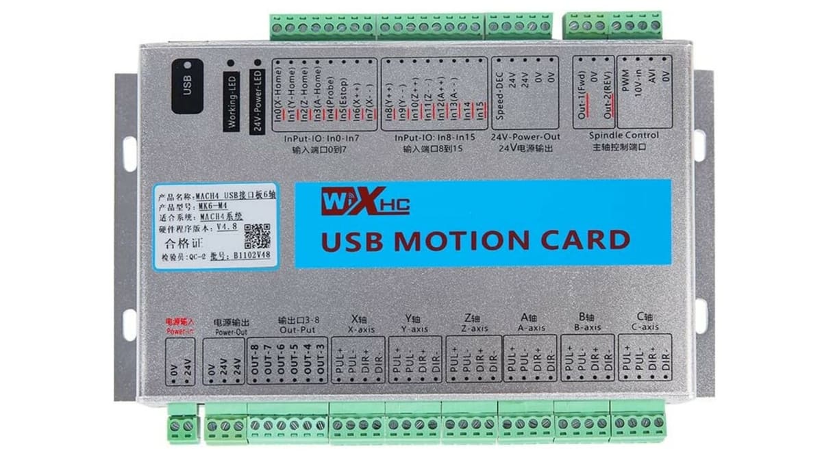 An all-in-one motion control card and a breakout board
