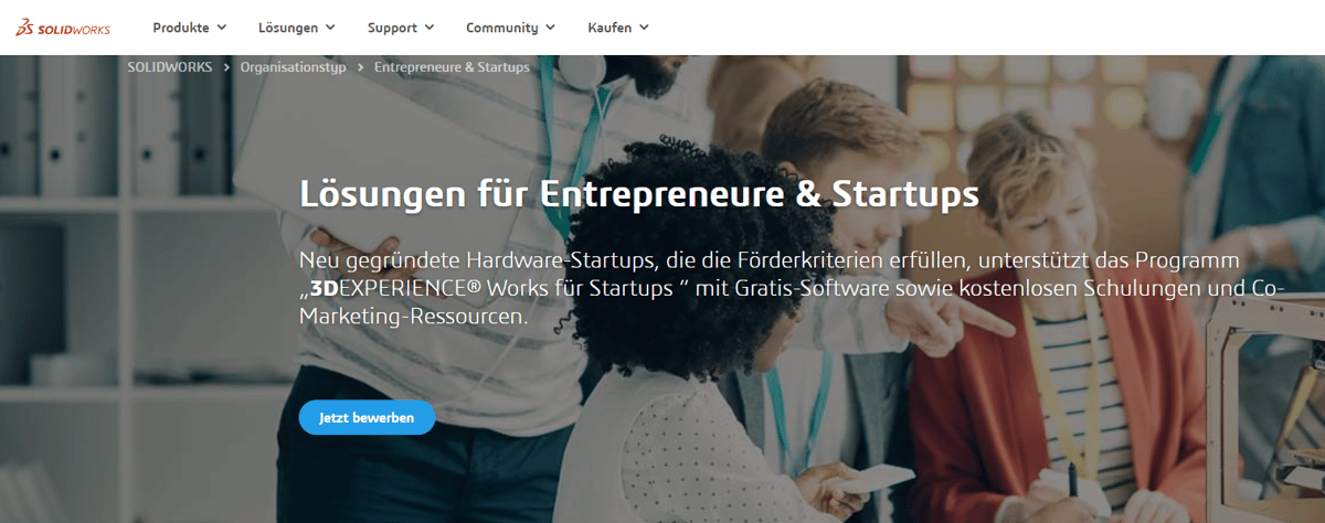 Bild von SolidWorks Download Kostenlos: 3DExperience für Entrepreneure und Start-ups