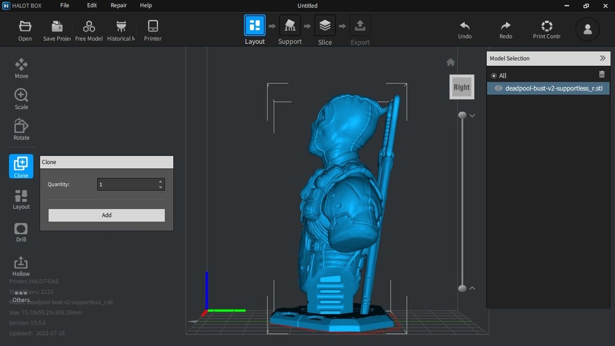 Features include being able to duplicate your model