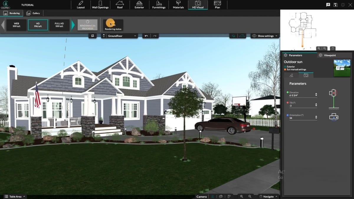 A house rendered with Cedreo