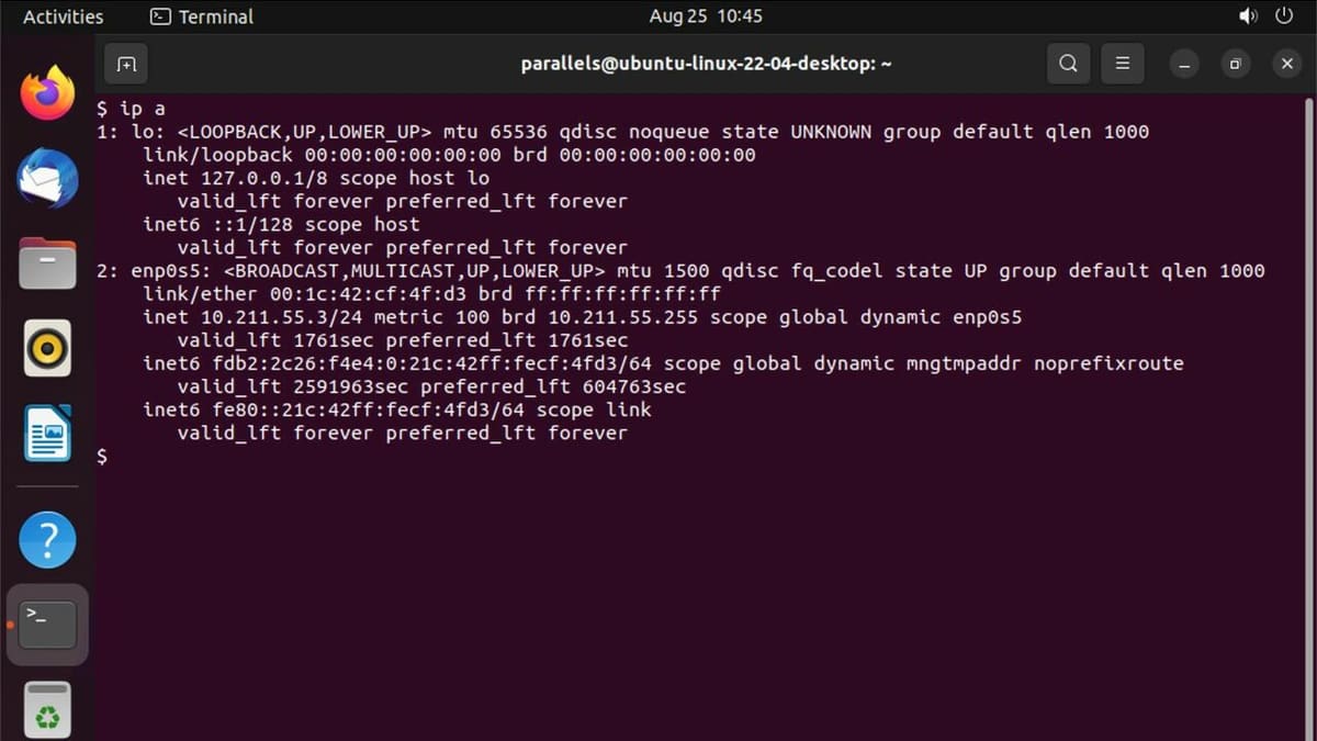 Checking the IP address