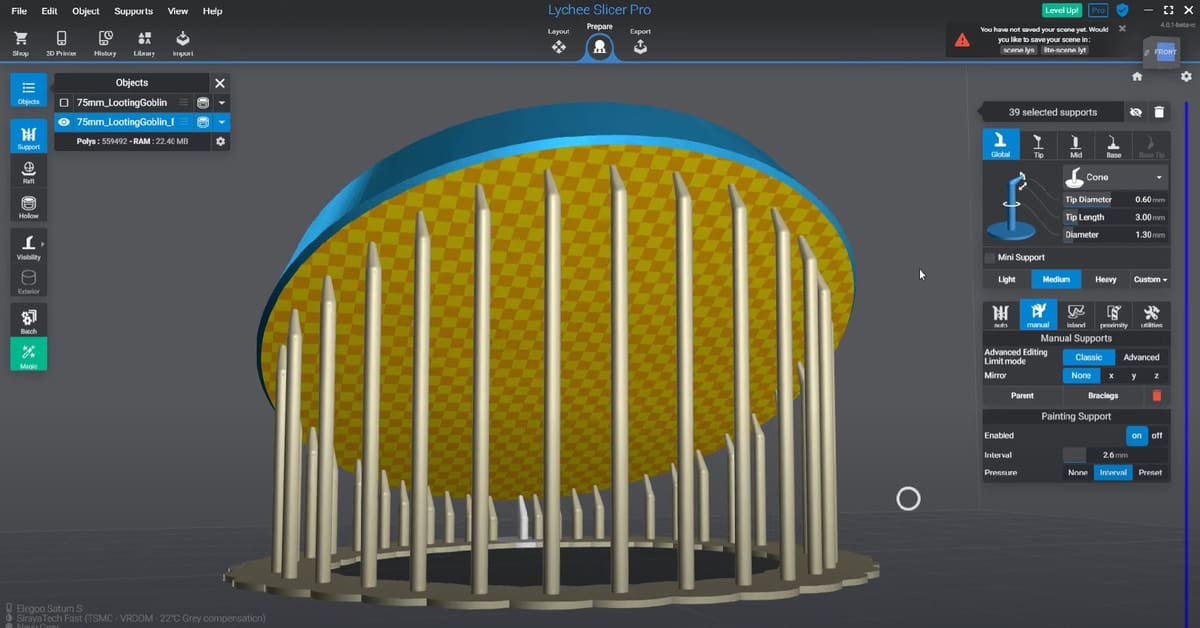 Lychee Slicer offers advanced control features like the new support painting mode