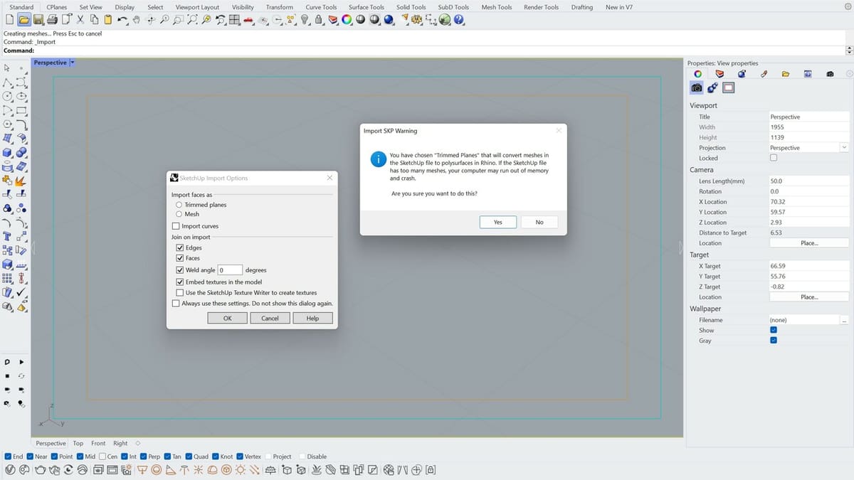 There are a lot of import options in Rhino, but choosing the right options guarantees the best results
