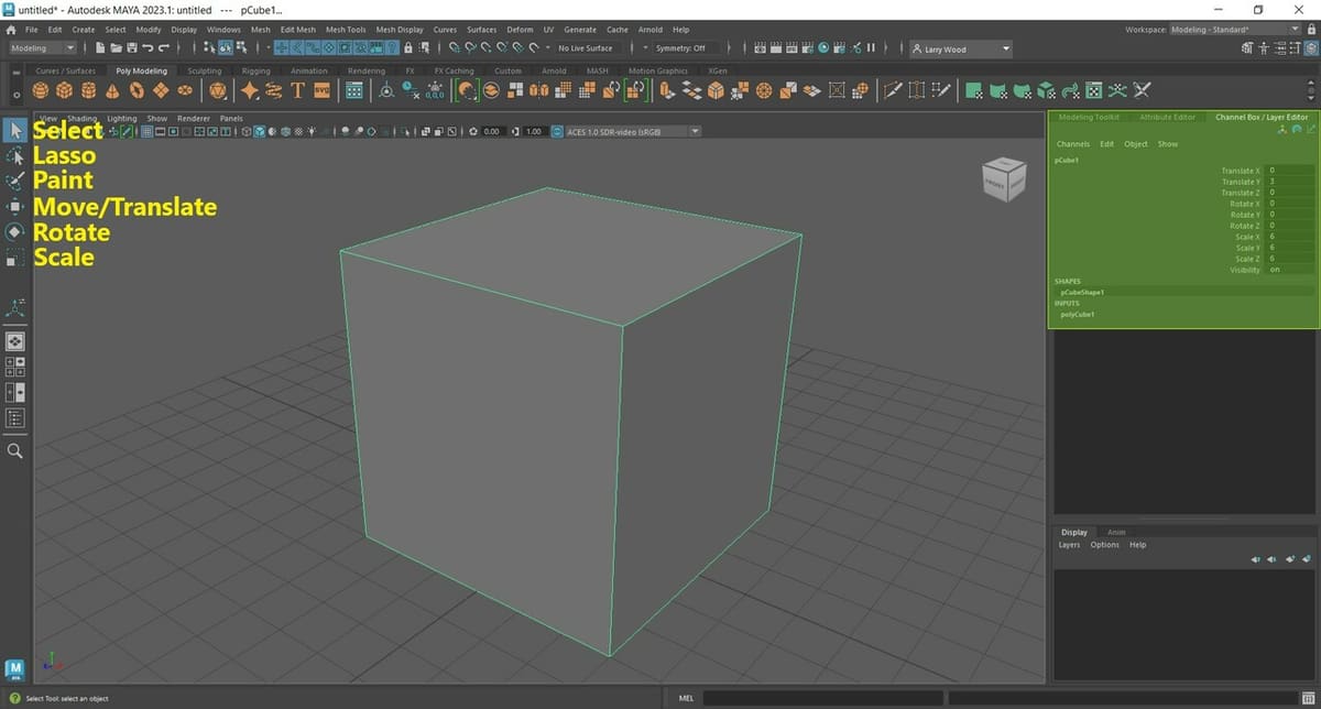 Location of all the Object and Component Manipulation tools
