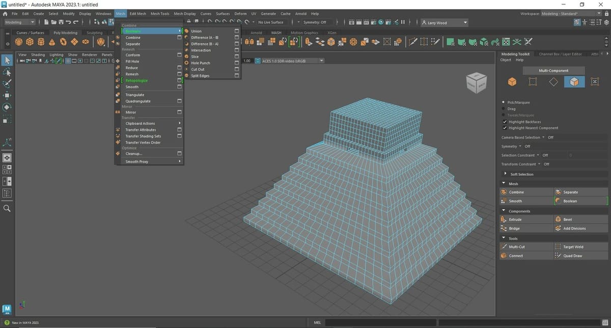 Here is the location of all the other mesh tools