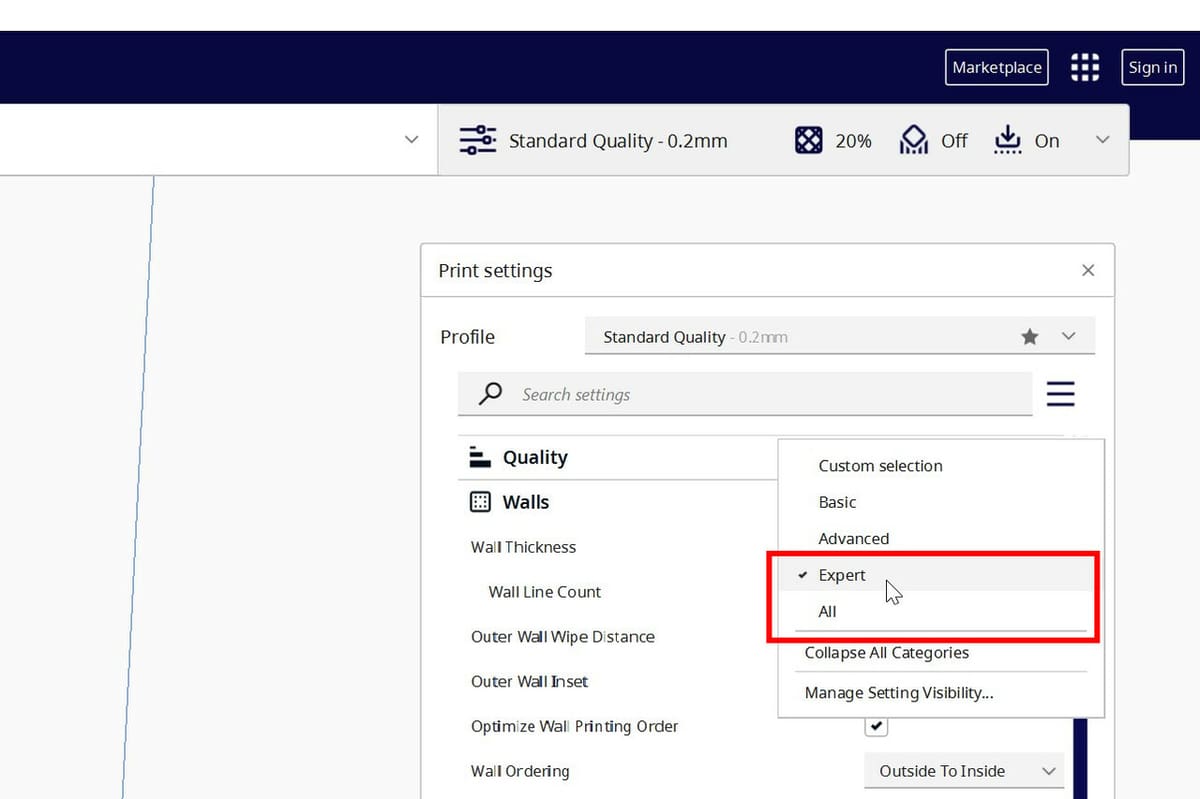 The three lines (hamburger) menu reveals all