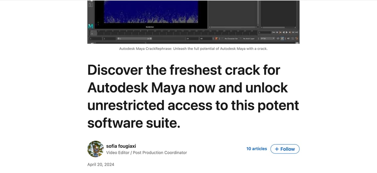 Image of Autodesk Maya Free Download: Autodesk Maya 2026 Crack