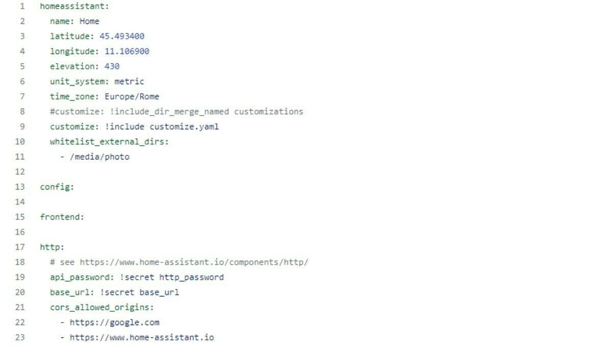 Configurations appear in YAML