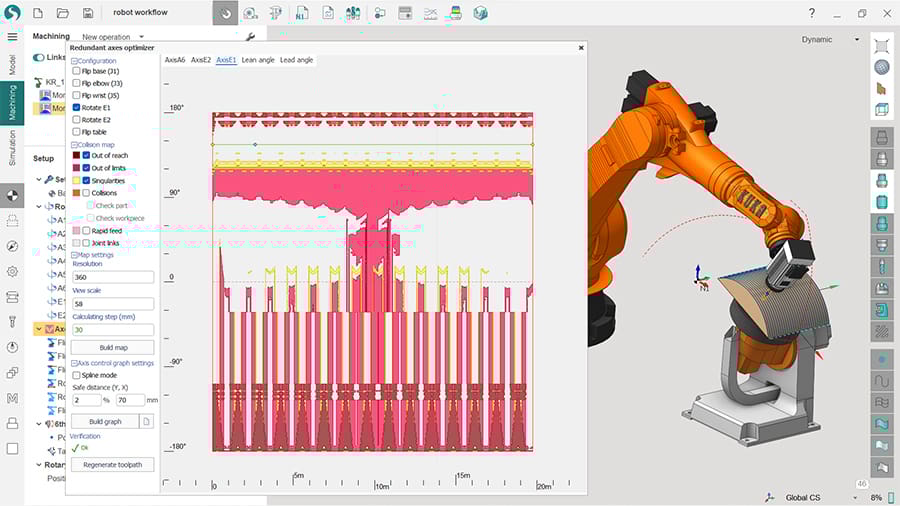 SprutCAM X Robot offers six degrees of freedom for robotics applications