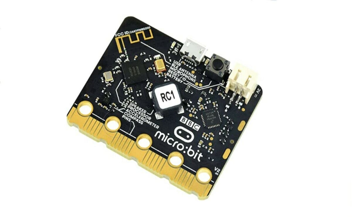 The Micro:bit V2 is only half the size of a credit card