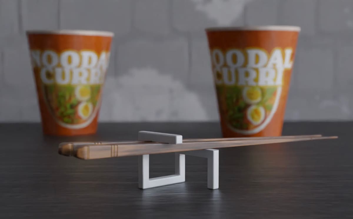 Photo de Objet 3D fun et facile à imprimer / impression 3D facile: Porte-baguettes impossible