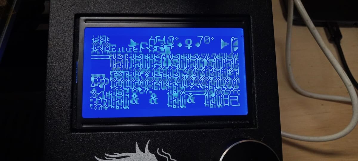 Even after updating the firmware, the screen can become faulty