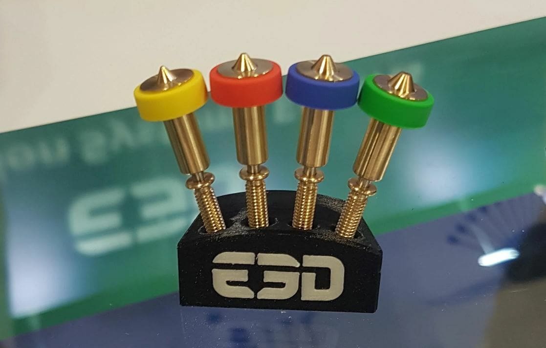 Revo hot ends use special nozzles that have an integrated heat break