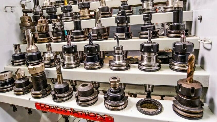 A collection of milling tools