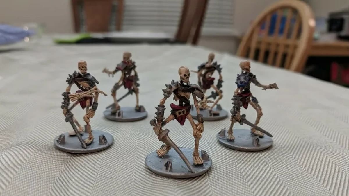 A beautifully painted and printed group