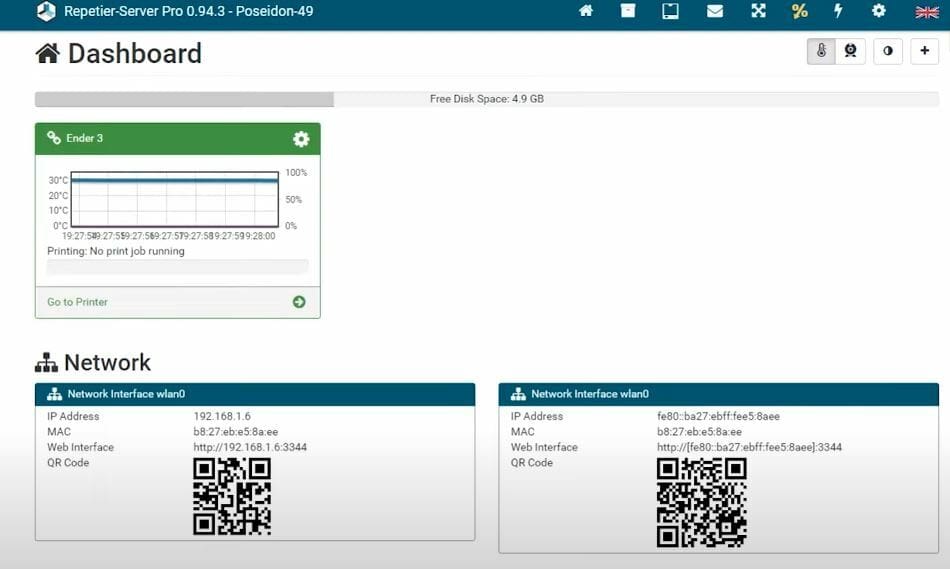 On the dashboard, you'll see a tab for each of your connected machines