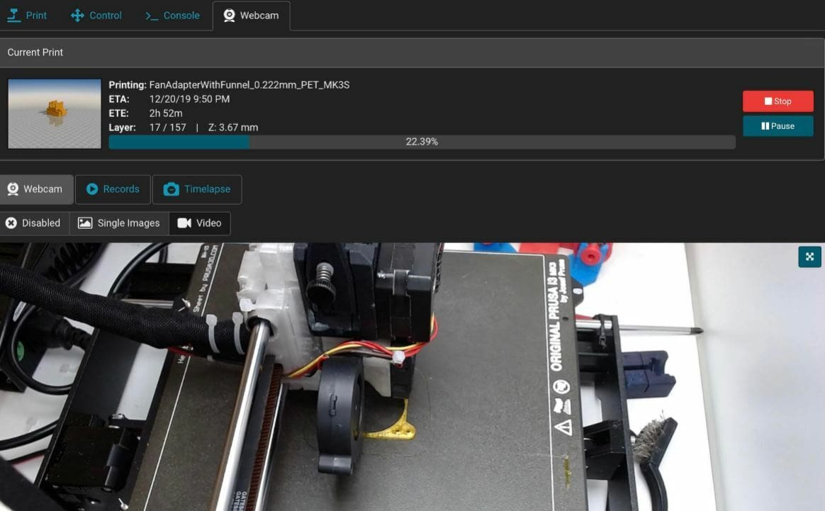 If you've connected a camera to your server, you can stream the feed in the 