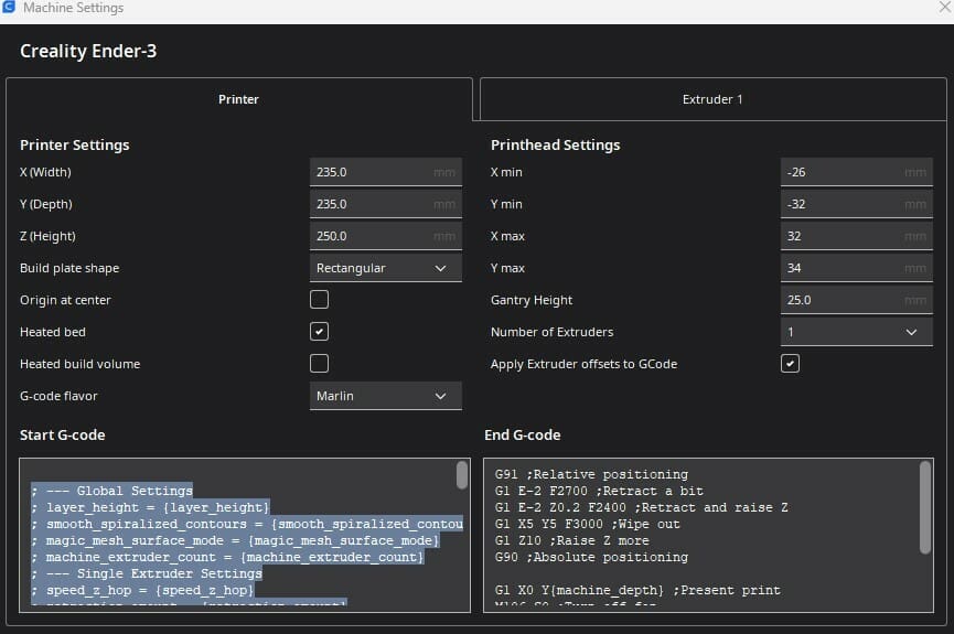 Make sure to add in the proper lines in the start G-code section if you're using Cura