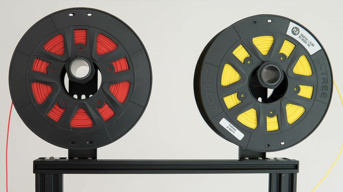 FDM 3D printing uses spools of thermoplastic filament as feedstock material