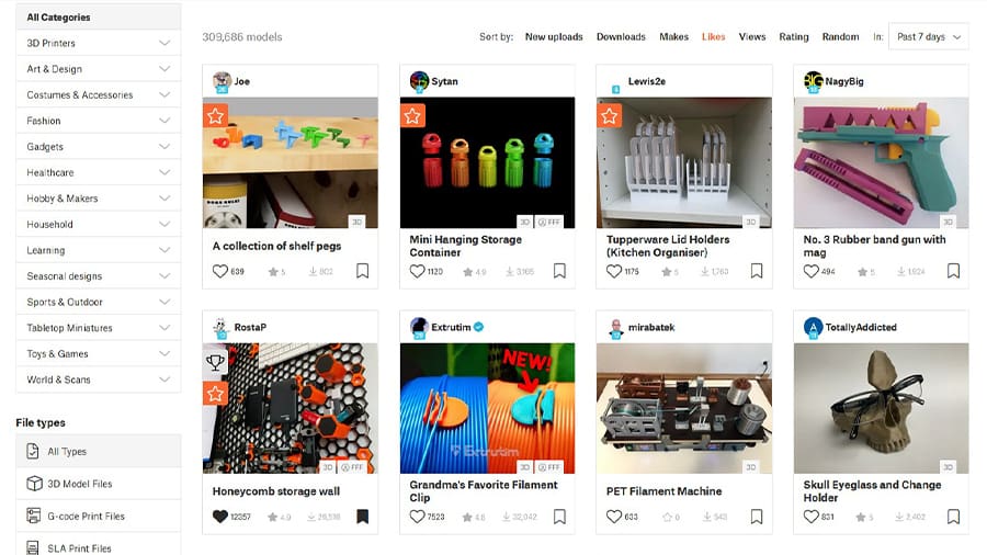You can design your own models or search for pre-made ones in online repositories