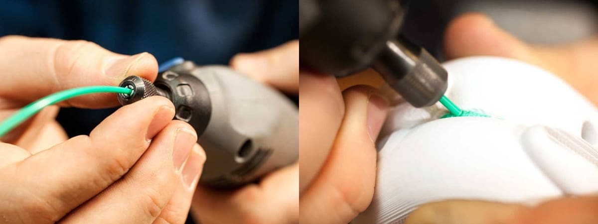 The usual drill. A drill or modeling tool is ideal for friction welding