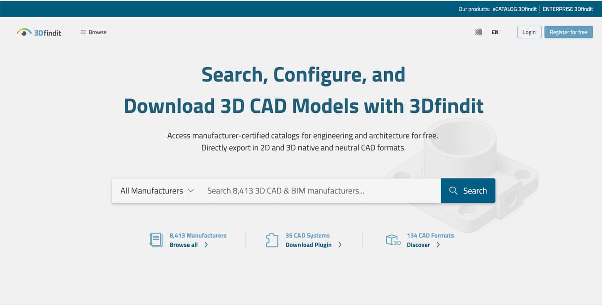 Image of The Best Sites for Mechanical 3D Prints / 3D Printed Mechanical Parts: 3Dfindit