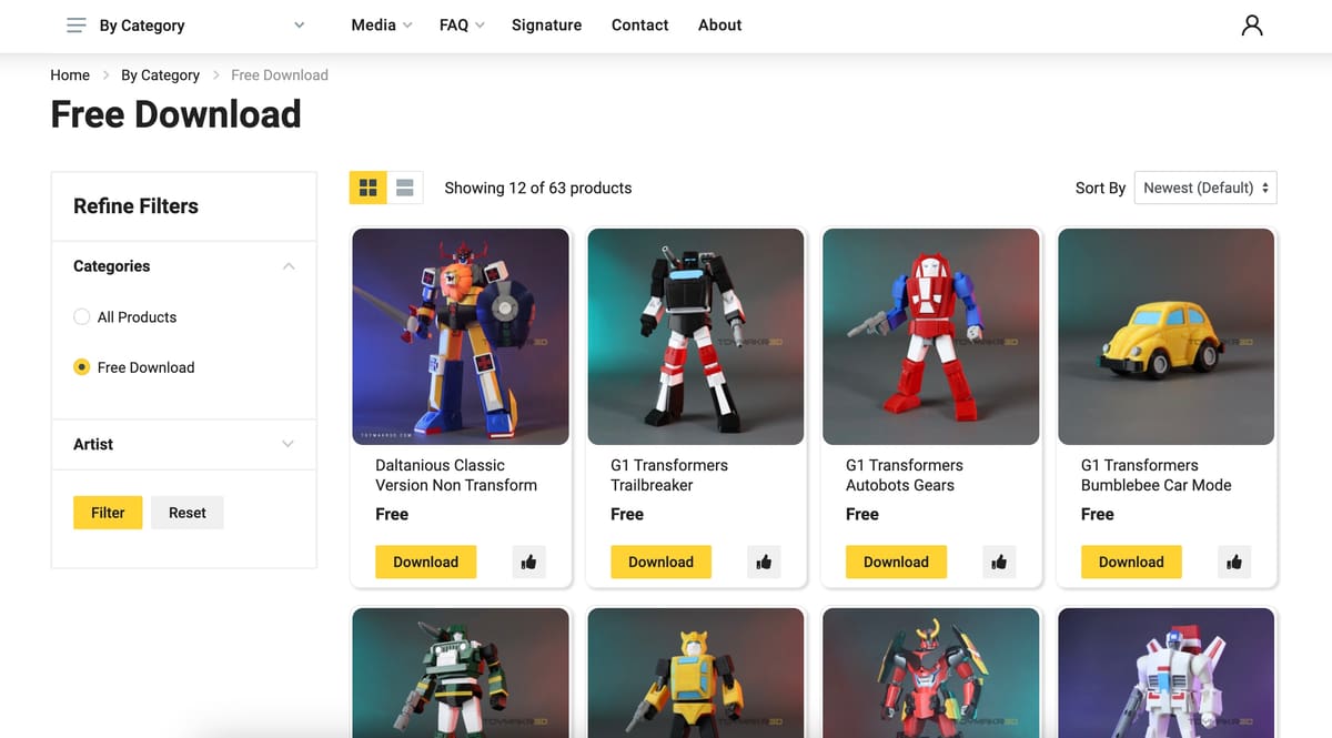 Image of Free STL Files for 3D Printing: Toymakr3D