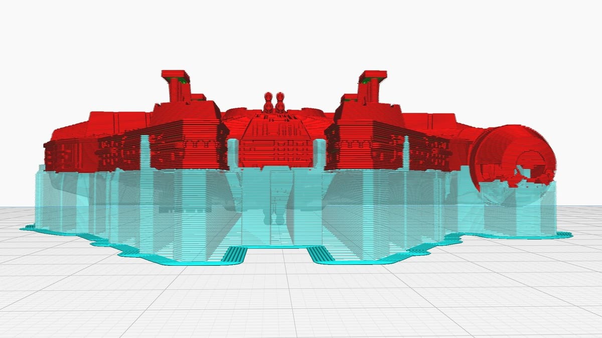 Small support Z distance for a complex model